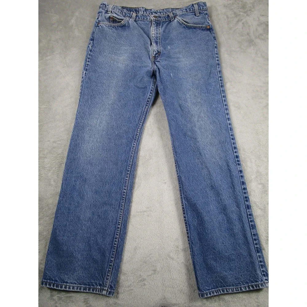 Vintage Levis Jeans‎ Mens 37x31 Blue Denim Orange Tab Pockets Distressed